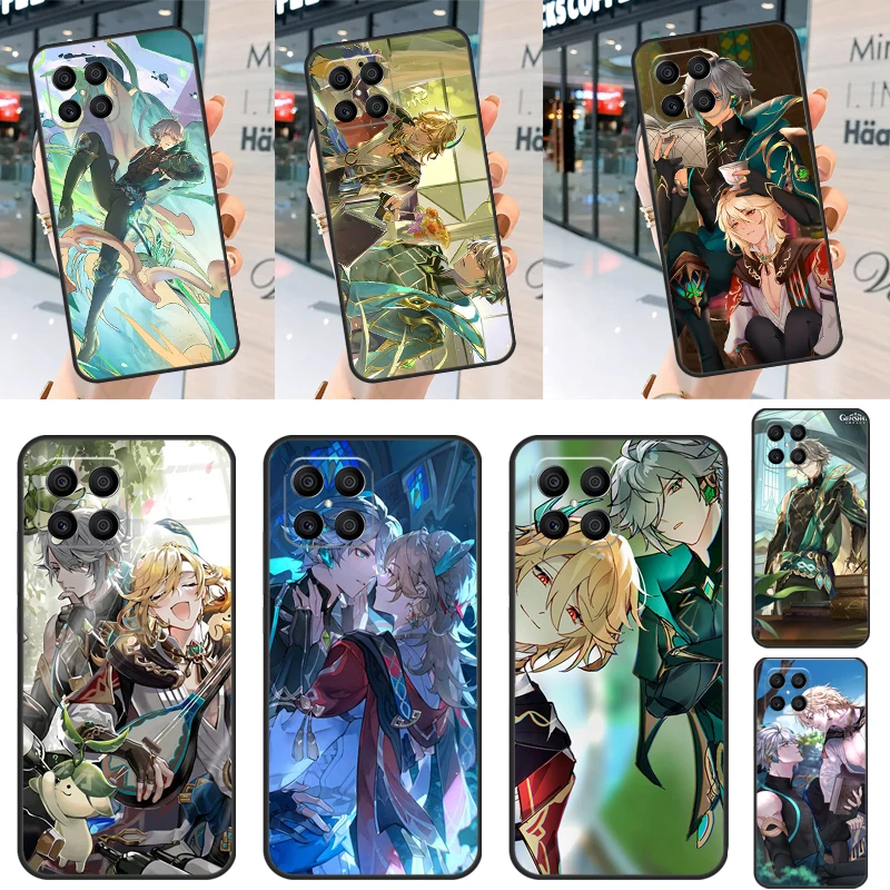 Genshin Impact Alhaitham Kaveh For Huawei P20 P30 P40 P50 P60 Pro Nova 9 P Smart Case For Honor Magic5 Lite 70 50 X8 X9a