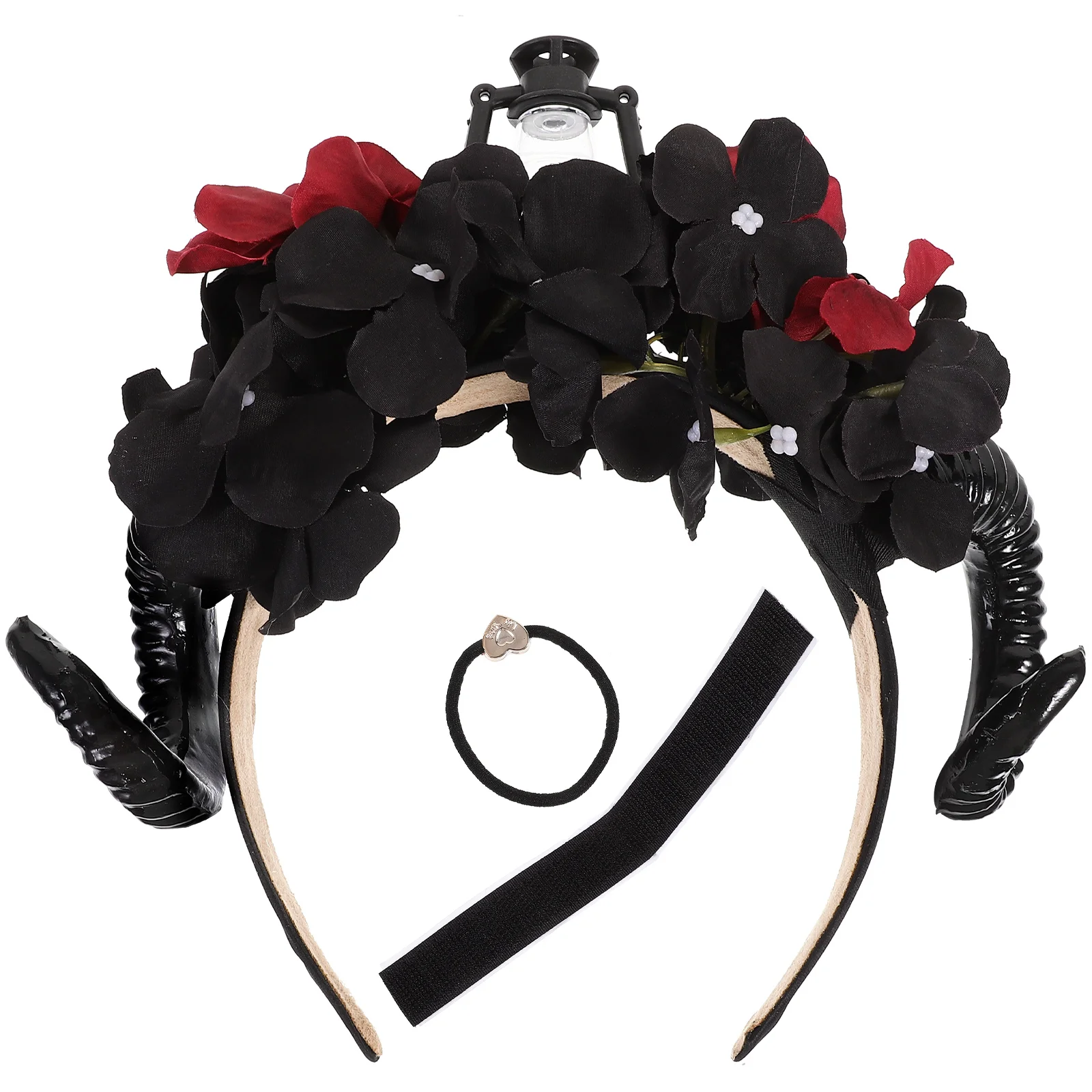 

Gothic Sheep Horn Headb Halloween Hair Accessory Lightweight Plastic Stretchable Women Girls Party Stage Cosplay