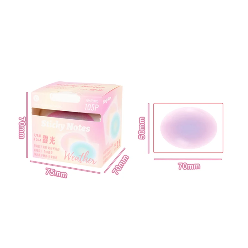 105 листов мультфильм прозрачные липкие заметки Kawaii выдвижной блокнот бумага модная бумага для сообщений милые наклейки для справочника подарки
