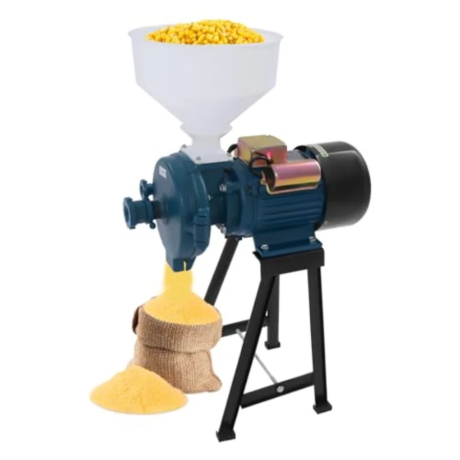

Промышленная электрическая мельница для зерна 2200 Вт, высокопроизводительная мукомолка со съемной воронкой, 110 В, для сухого помола различных зерновых, включая кукурузу