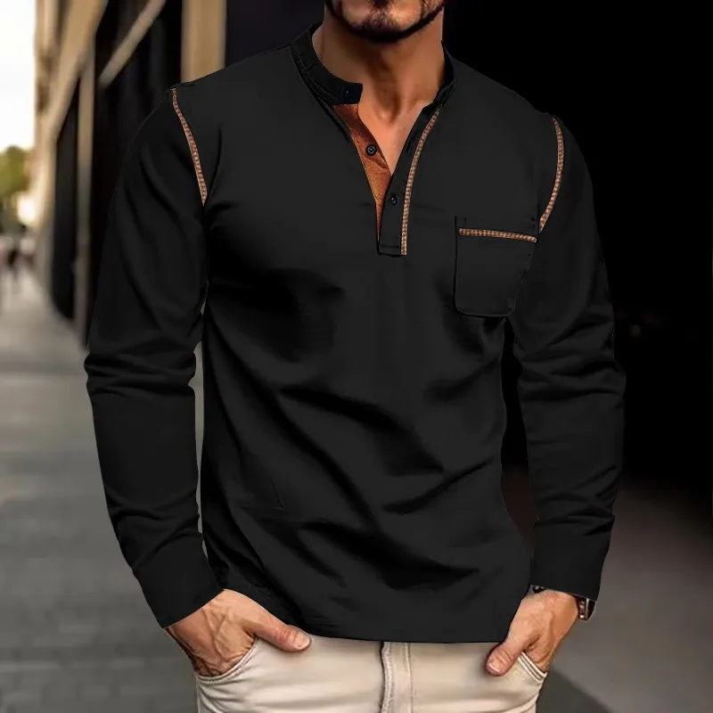 New men's slim-fit summer spring polo shirt with soft and breathable fabric
