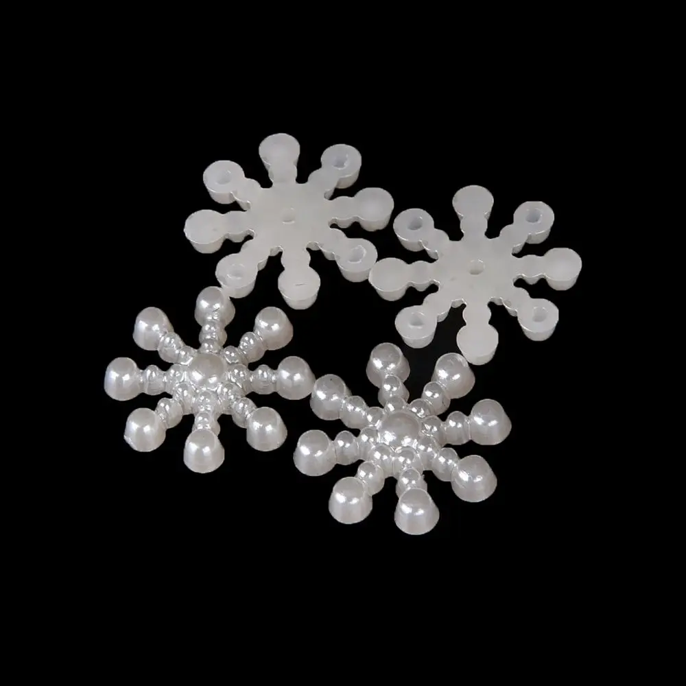 CraftWhite Card Craft Wedding Decoration Decor Christmas Embellishment Snowflake Flatback Pearl