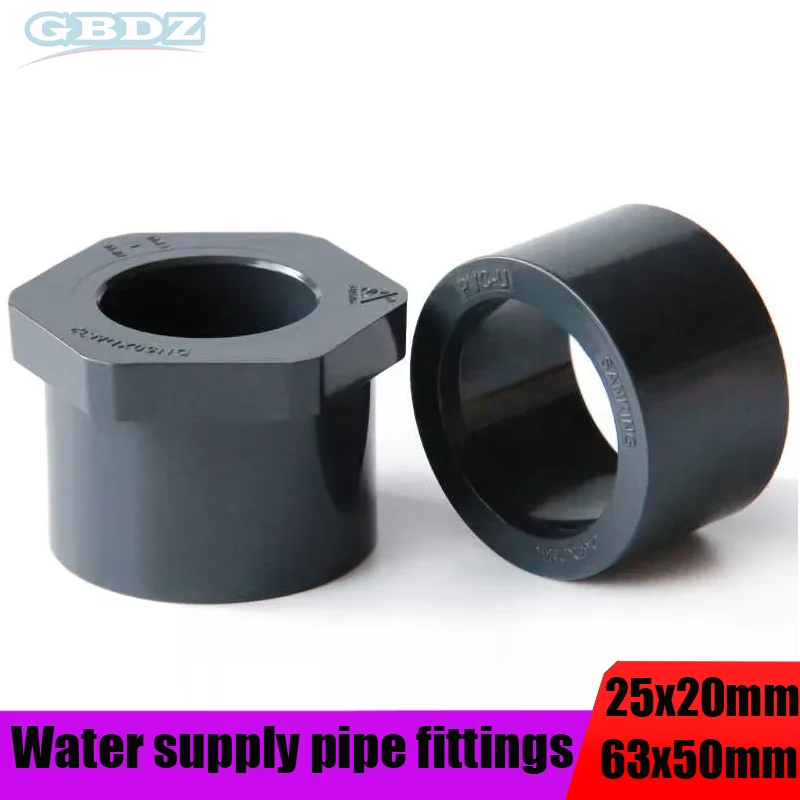 

20/25/32/40~200mm Grey PVC Straight Reducing Connector Water Pipe Fitting Garden Irrigation Water Tube Jointor Aquarium Adapter