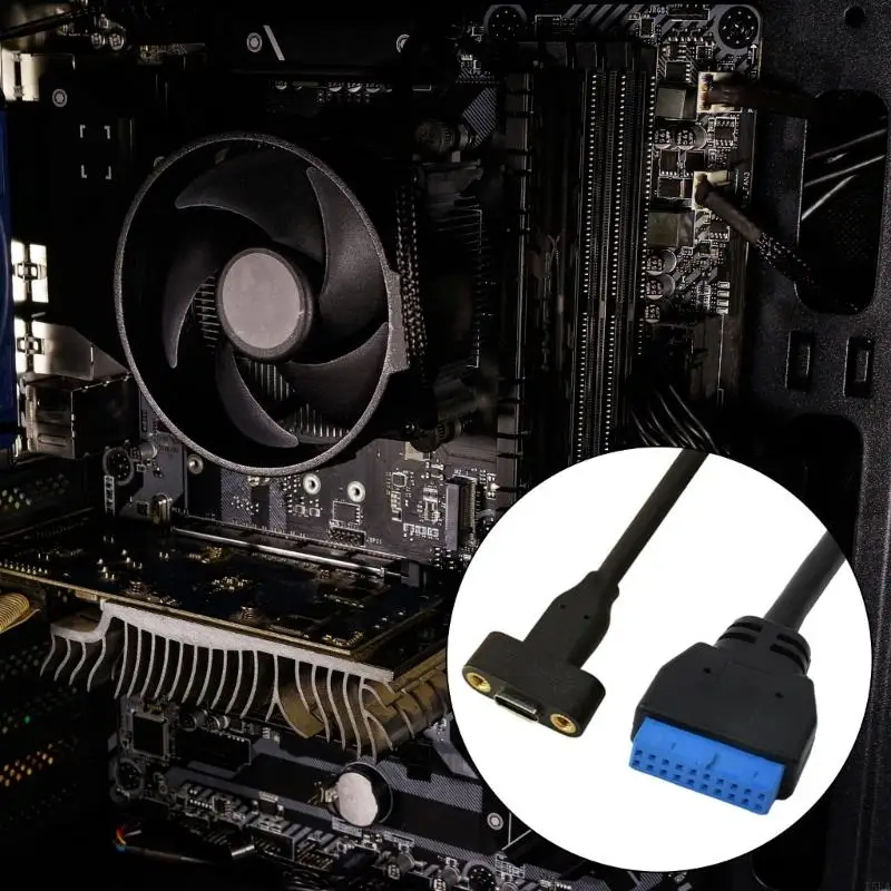 T5EA Type C Female to IDC20P Peman Extense Cable Cable Cable 20Pin Cable للكمبيوتر اللوحة الأم 50 سم/100 سم