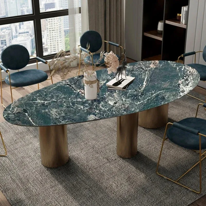 

Unique Nordic Dining Table Decorations Modern Living Room Hotel Dining Table Set Luxury Restaurant Tavolo Pranzo Furniture Home