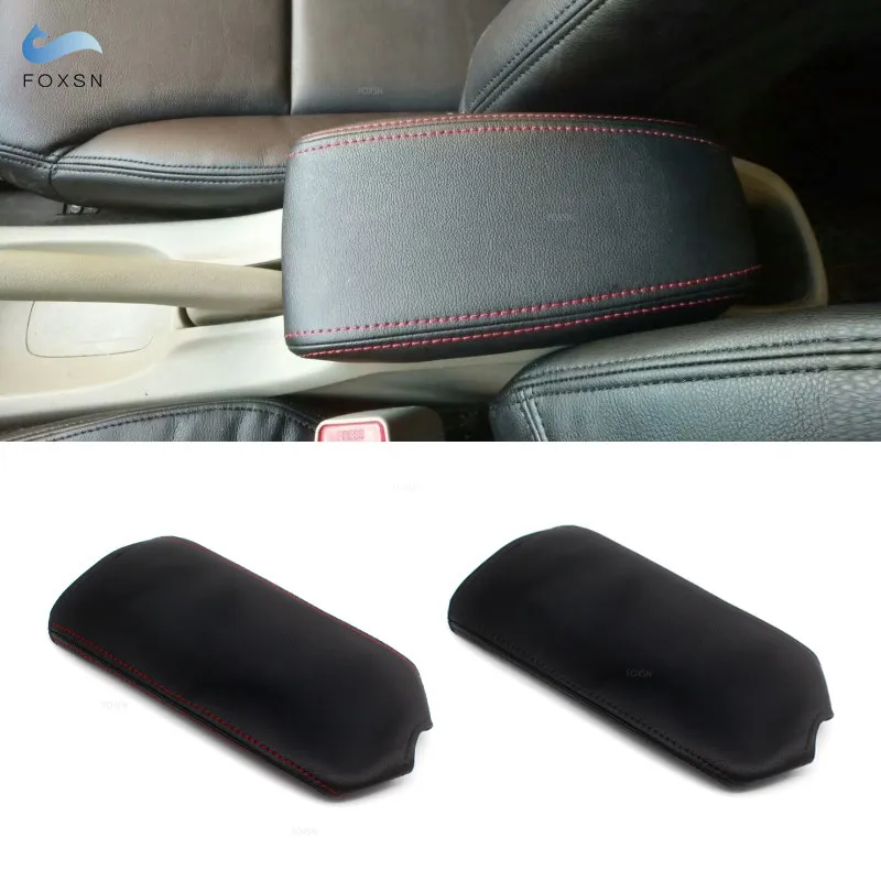 Car Styling Center Control Armrest Box Trim Cover For Honda City 2015 2016 2017 2018 Microfiber Leather Interior Accessories
