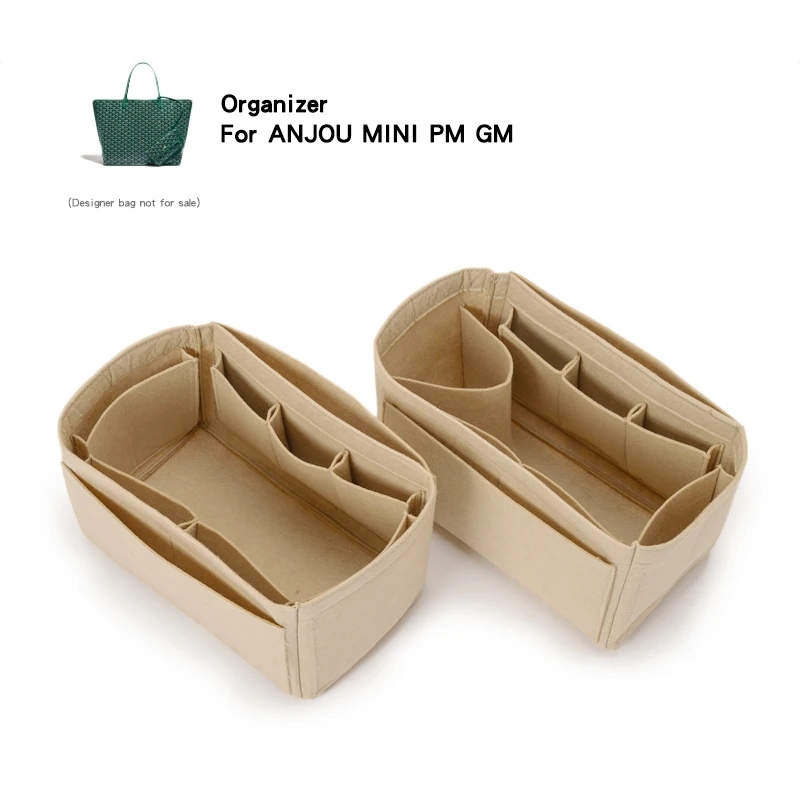 For Goyad Tote Anjou Bag Felt Insert Bag Organizer,Makeup Designer Handbag Travel Inner Purse,Mommy Bags Cosmetic Storage Pouch