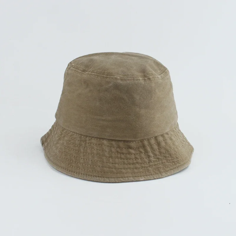 Gewaschener Denim-Eimerhut für Kinder, breite Krempe, Baumwolle, Fischerhut für Mädchen und Jungen, Sommer-Panama-Sonnenhut, Outdoor-Strand-Angelkappe – Detail 11