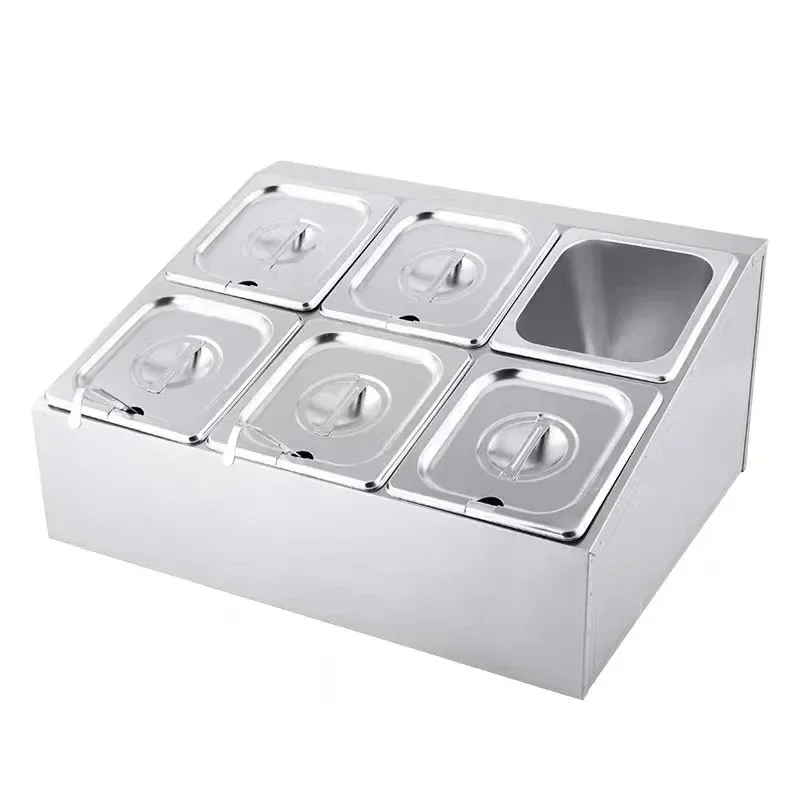 

Stainless steel condiment box Ingredients box Small material box support customization