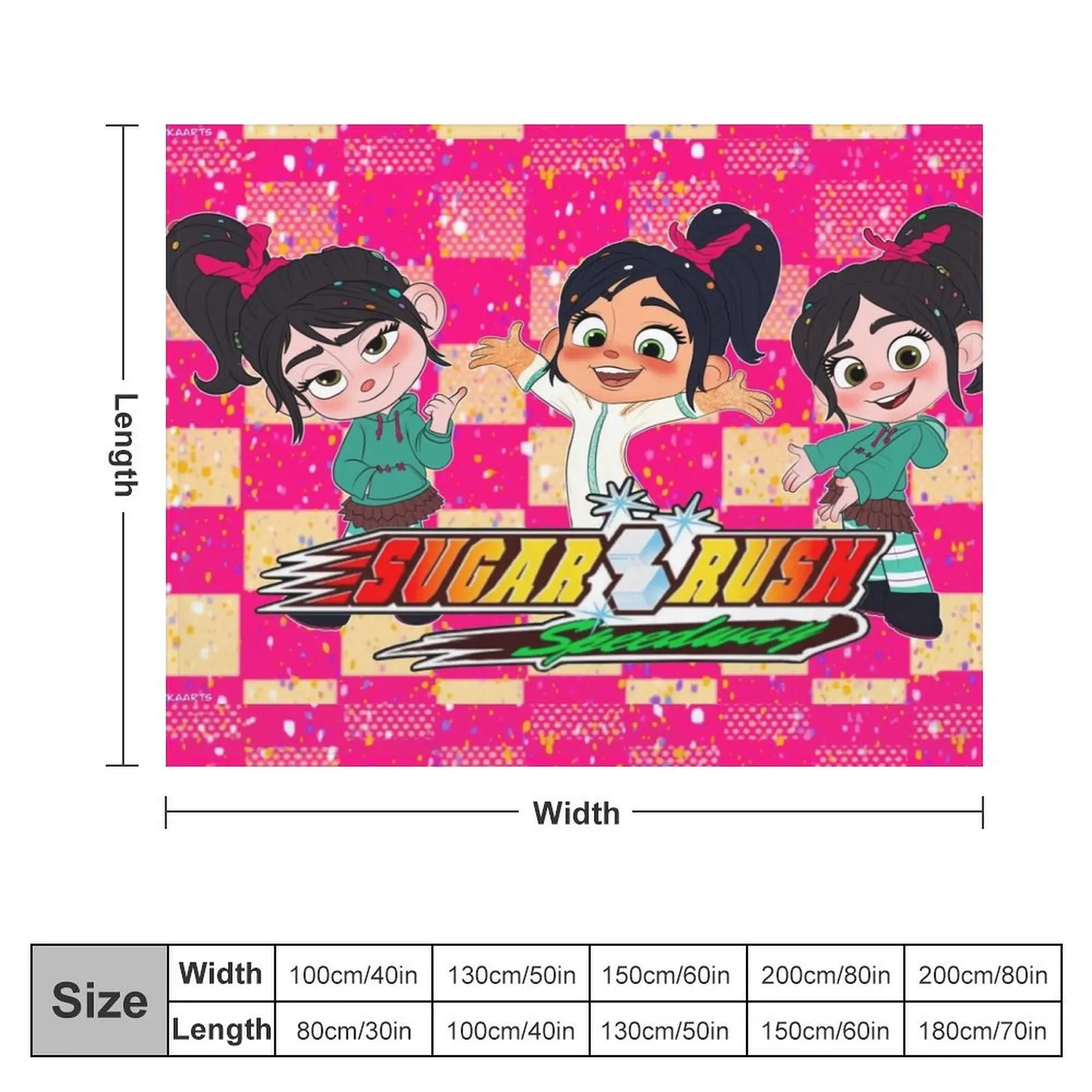 Sugar Rush - Vanellope Von Schweetz Throw Blanket Sofa Plaid Blankets