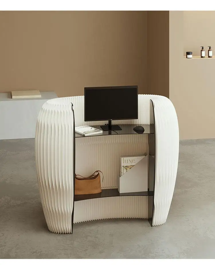 Modern simple commercial paper office reception desk clothing store convenience small bar exhibition information desk