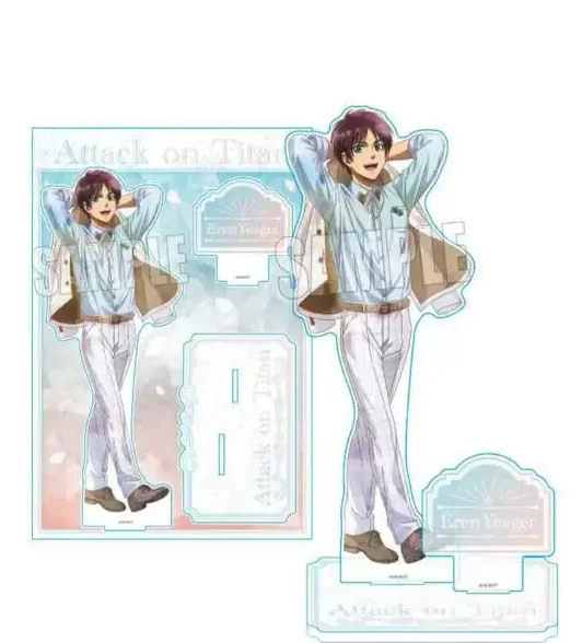 Anime Attack on Titan Levi Ackerman Eren Jaeger Stand Figure Acrylic Model Plate Cosplay Props Collection Desktop Decor Gifts MO