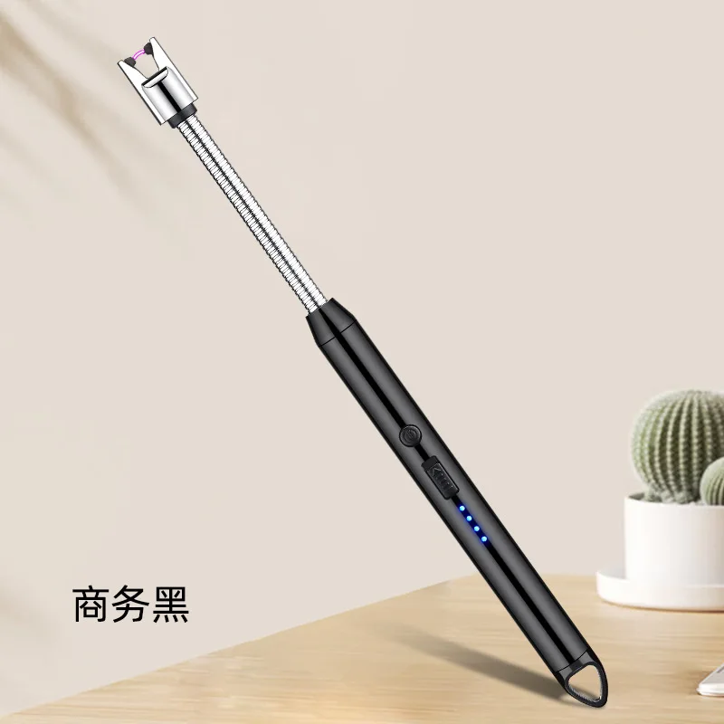 70CM BBQ-kaars USB-aanstekers Lange verstelbare oplaadbare keuken Winddichte sigarettenaanstekers Plasma gepulseerde krachtige boog