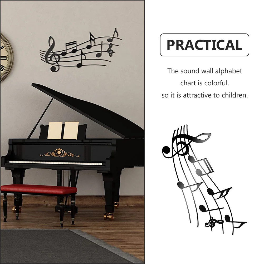 

Music Note Wall Decoration Iron Art Wall Hanging Ornament Home Living Room Bedroom Furniture Adornment