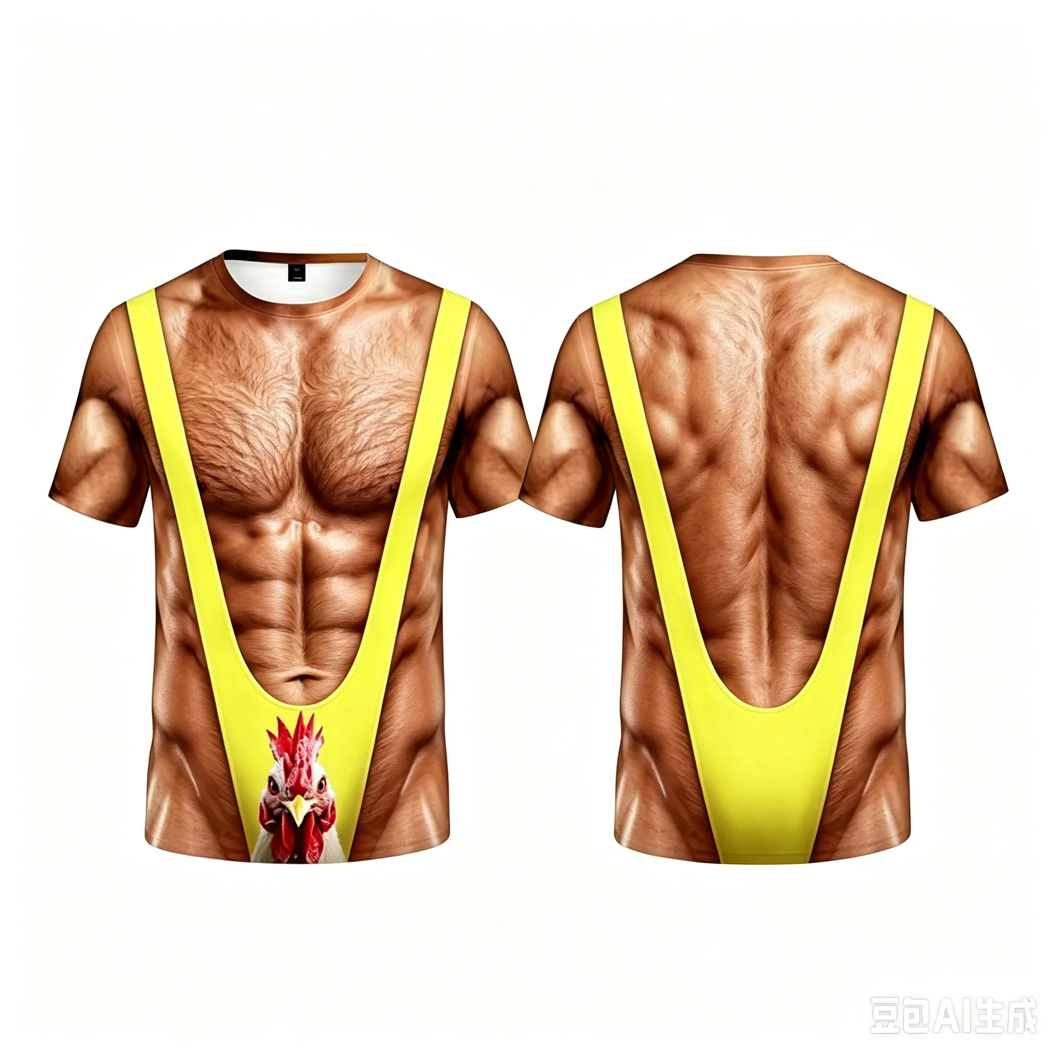 1pc Fun and sexy muscular man pattern 3D print T shirt Unisex Men Women Kids Summer Streetwear role-playing Short Sleeve Tops