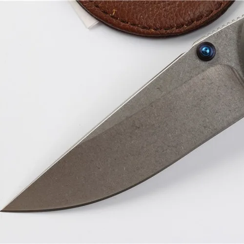 1PC Titanium Alloy Folding Knife D2 Steel Blade Outdoor Camping Tactical Self-defense Hunting Knife and Multi-functional Tool