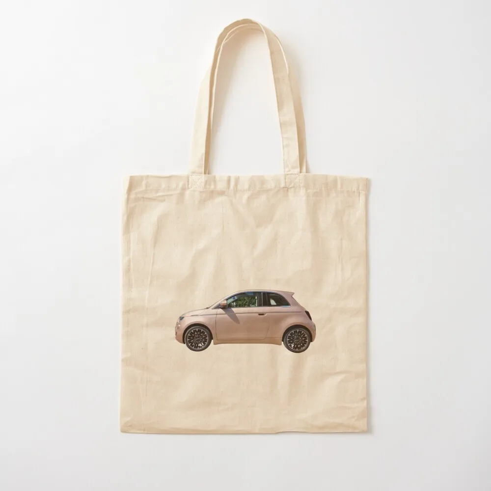 Fiat 500e, Rosegold, White / No Background, Big Pattern Tote Bag