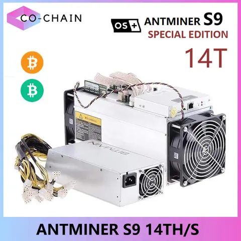 Antminer-S9 BTC Hashrate Mineiro com Bitmain PSU Bitcoin Mineiro, ASIC Mineiro, BCH, S9i, S9K, S9 SE, 1250W