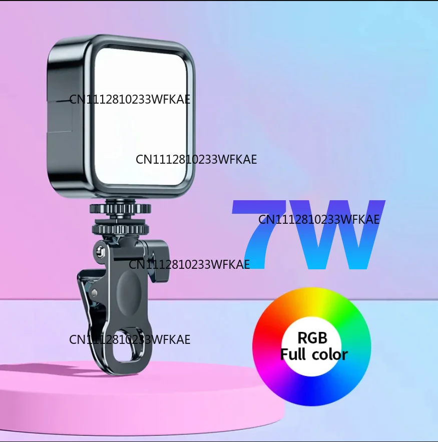 Portable LED Mobile Fill Light Pocket 3 Color Fill Light with Tripod Clamp For Camera Phone Selfie Multi-purpose 360° Rotation