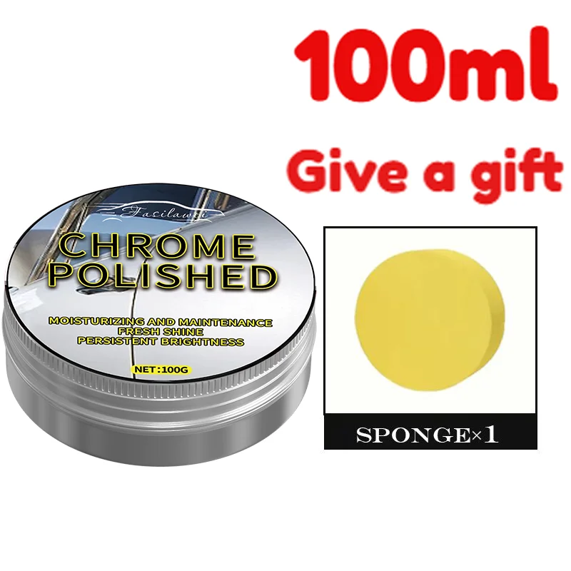 Universal 100g Multi-Purpose Chrome Plating Repair Paste - Powerful Polishing Agent for Door Handles, Bumpers, Pedals, Trim Stri