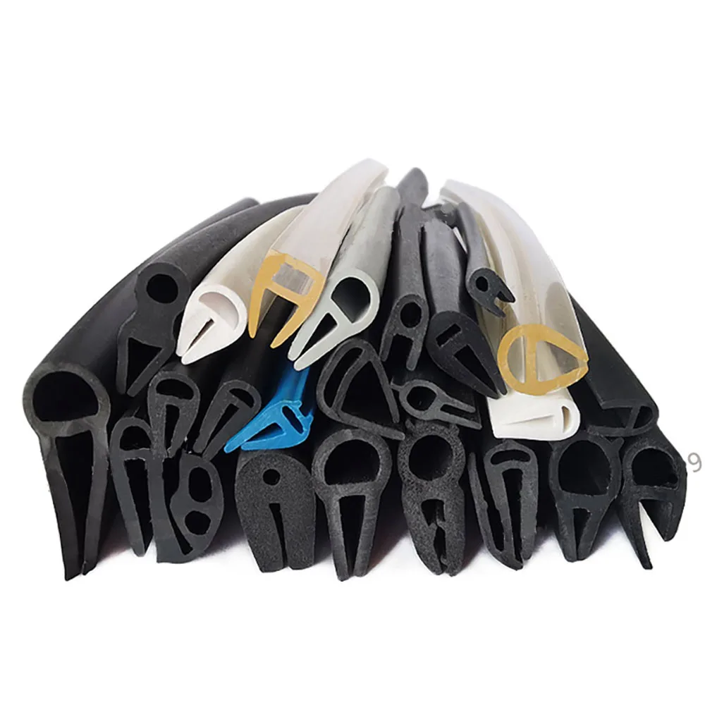1M U Channel Rubber Edge Guard Sealing Strip For Door Window Sunroom Industrial Distribution Cabinet Glass Metal Seal Protection