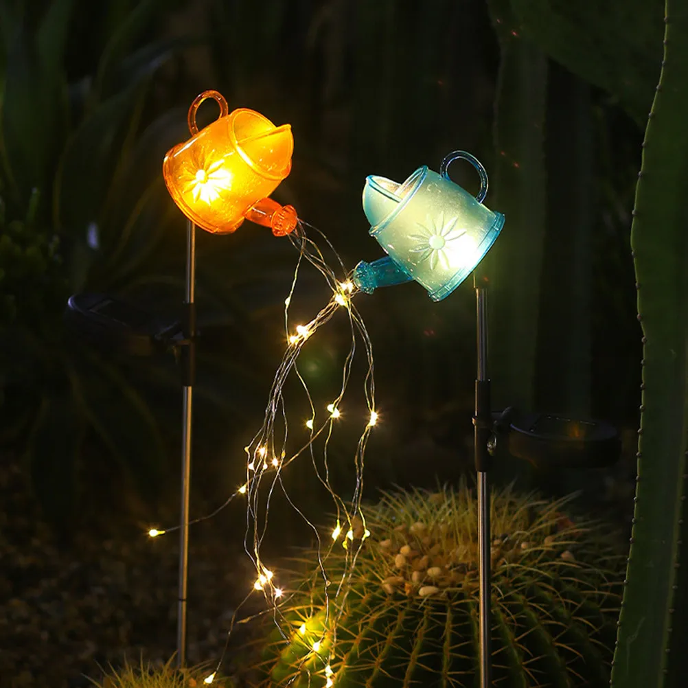 Solar Light Yard Lights Outdoor Landscape Garden Powered Watering Can for outside