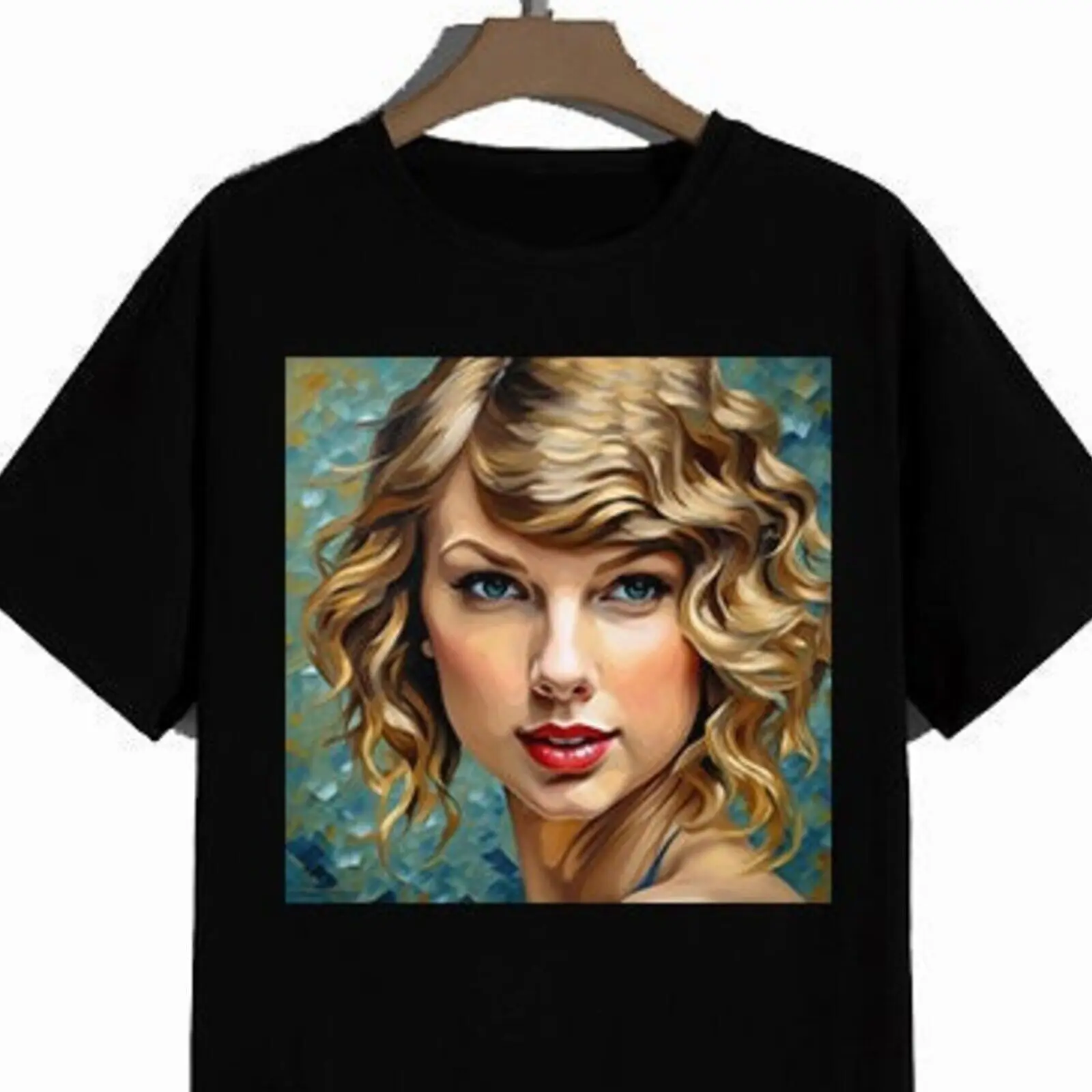 Tylor Swift Van Gogh background Tshirt , design tshirt , Graphic Tee , custom de