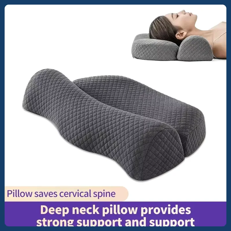 

Cervical Pillow Protect Neck Memory Foam Contour Pillow Slow Rebound Bed Pillows for Side Sleeper Ergonomic Orthopedic Pillow