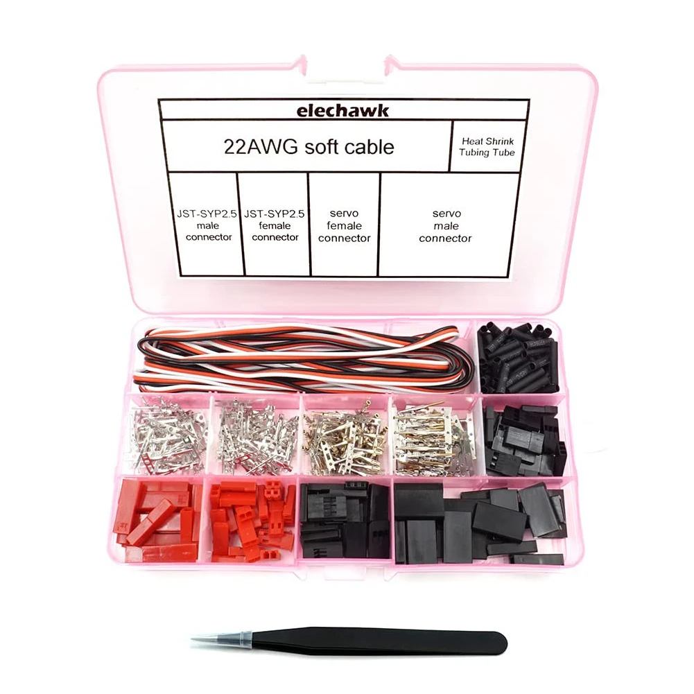 ビジネス産業用コネクタキット ケーブルコネクタ ピンセット 40セット ケーブルキット 互換性のあるコネクタ メス圧着ピン