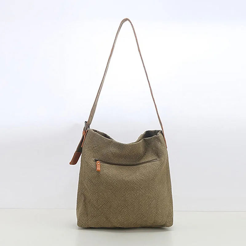 

AETOO Large-capacity casual and simple crossbody bag for women, 2025 new style versatile tote bag, laid-back Korean-style single