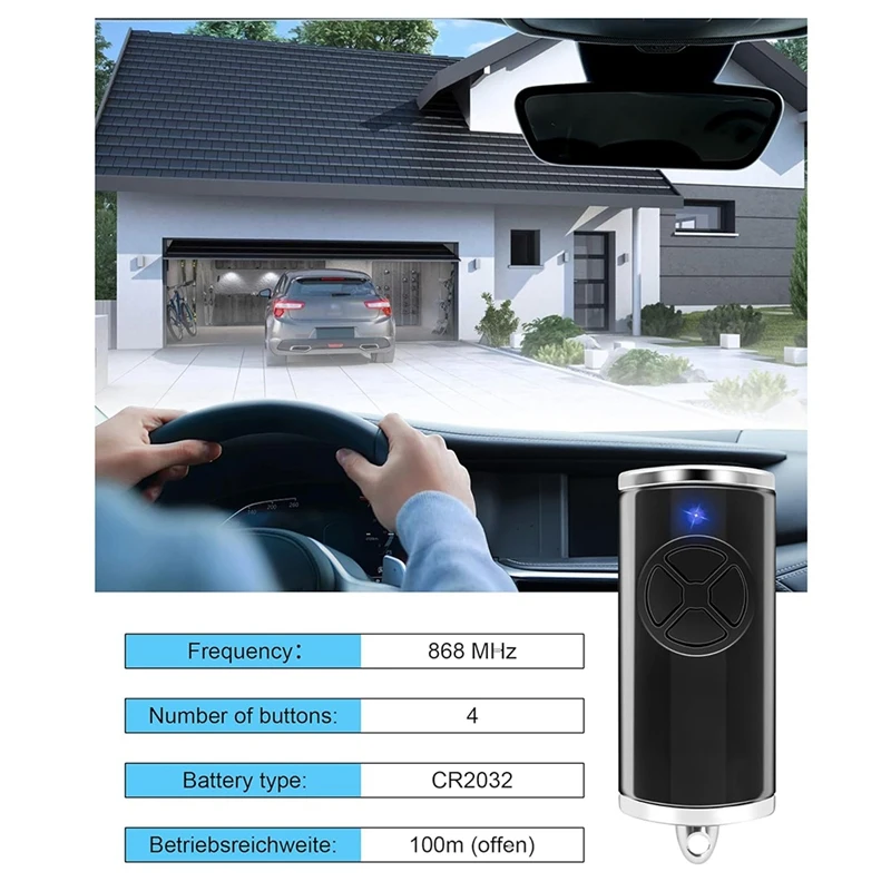 جهاز تحكم عن بعد لفتاحة المرآب 868 ميجا هرتز، 3 قطع لجهاز إرسال هورمان المحمول HSE2-868-BS، HSE-4-868-BS