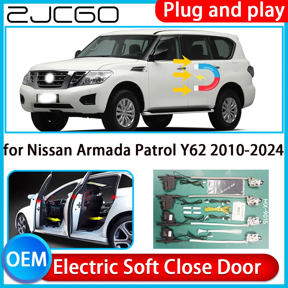 for Nissan Armada Patrol Y62 2010-2024 Auto Pull Car Soft Close Kit Door Power Latch Electric Door Catch Soft Closing Assist