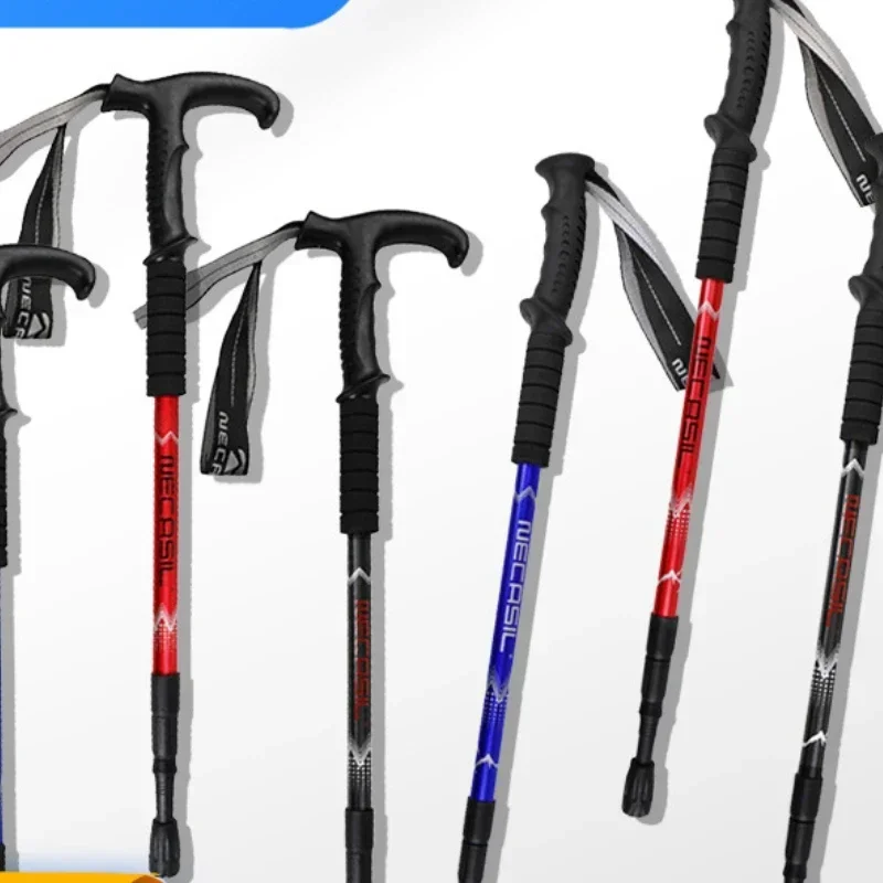 1pcs Adult Child  Ultralight Trekking Folding Pole Walking Hiking Sticks Camping Family