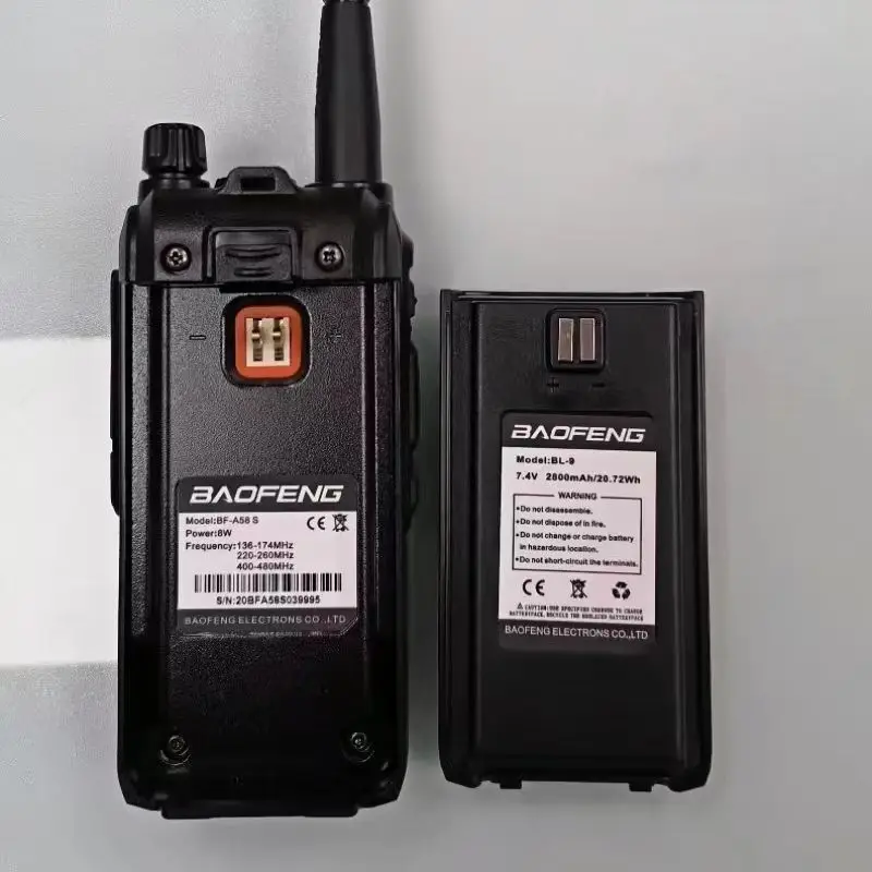 Baofeng UV-A58S 128 Channels 5W baofeng bf A58S professional dual band intercom mobile two way radio handheld walkie talkie