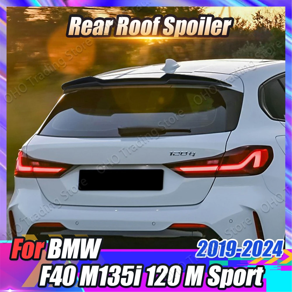 M4 Style Car Rear Trunk Spoiler For BMW 1 Series F40 M135i 118i 120i M Sport 2019-2024 Body Kits Rear Tail Roof Wing Tuning