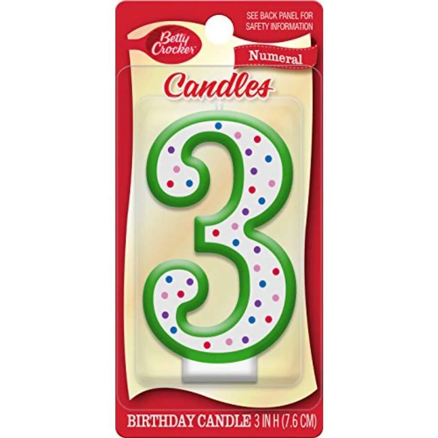 Candle Numeral 3 1 EA