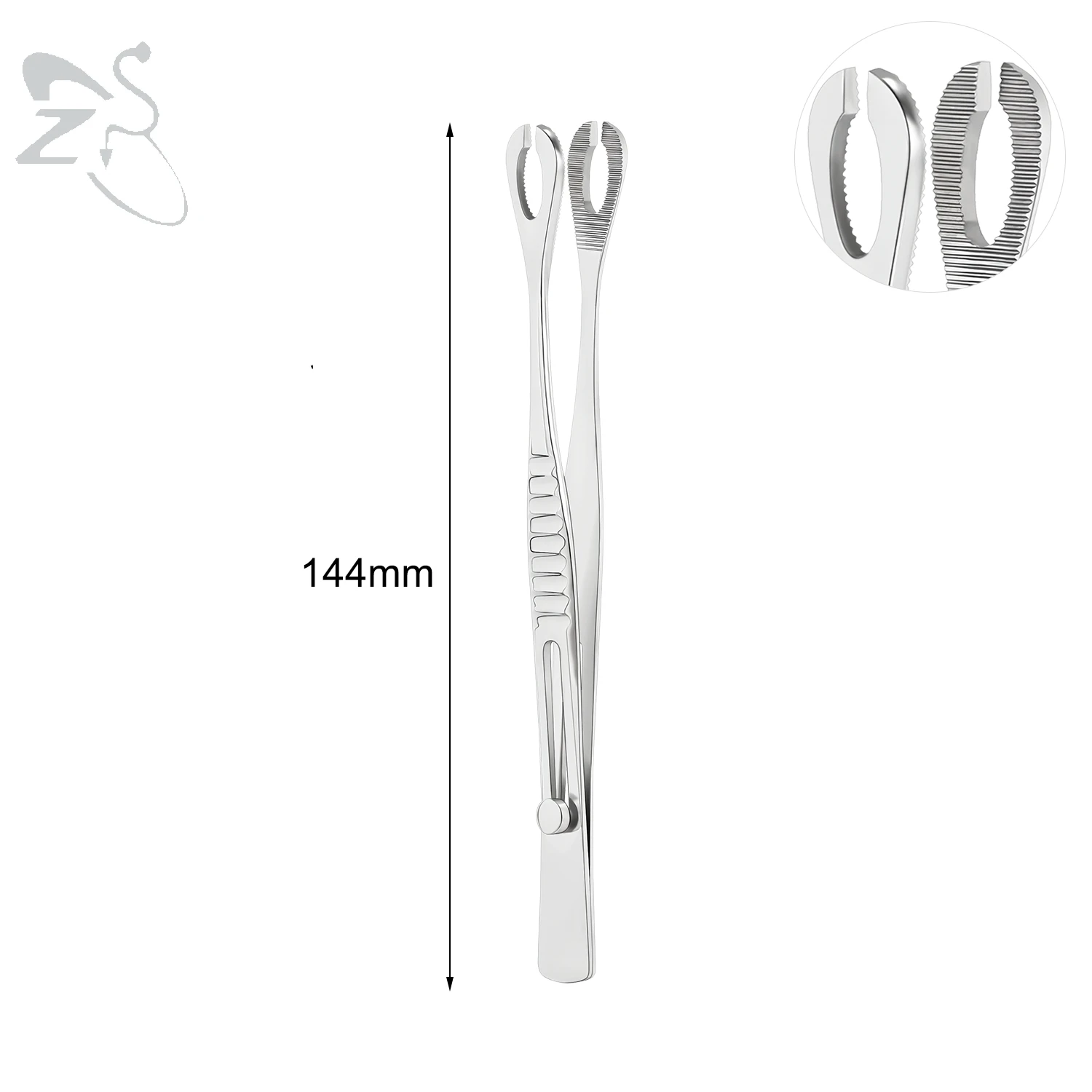 ZS 1PC Edelstahl Piercing Klemme Schlitz Locking Forcep Öffnung Piercing Zange Werkzeug für Ohr Lippe Bauch Nabel Zunge piercing