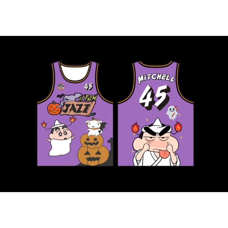 

MOTO-Summer sports vest cartoon No. 45 basketball jersey quick-drying breathable back street casual men's plus size tops