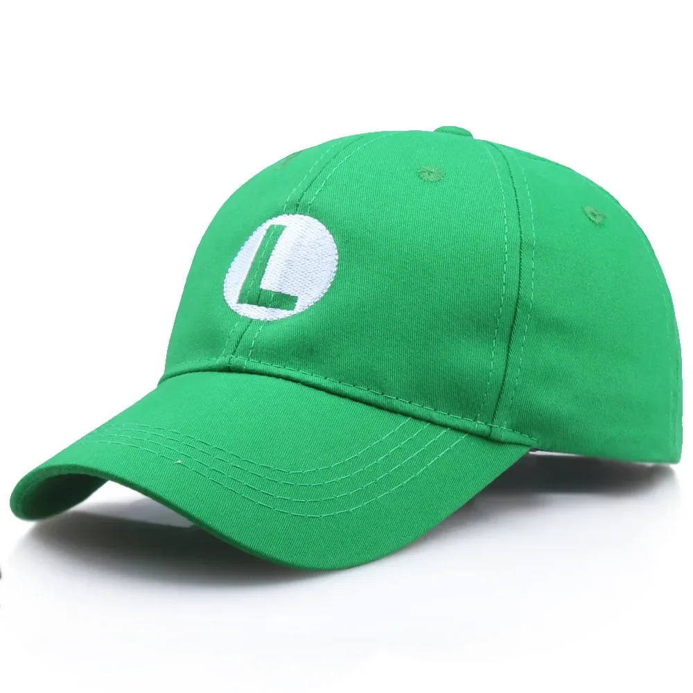 Super Mario Baseball Cap Anime Luigi Cosplay Sun Hat Anime Peripherals Party Decorations Souvenirs Gifts for Kids Toys