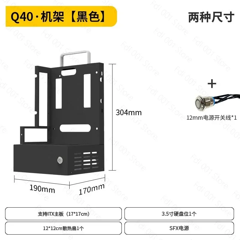 Water Cooled Open Chassis ITX Computer Rack Small MATX Desktop Host Q40 for Gaming And Office