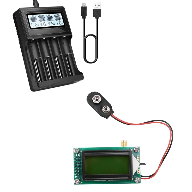

New-Diy High Accuracy And Sensitivity Frequency Meter With 18650 Battery Charger, LCD Display Speed Batteries Charger