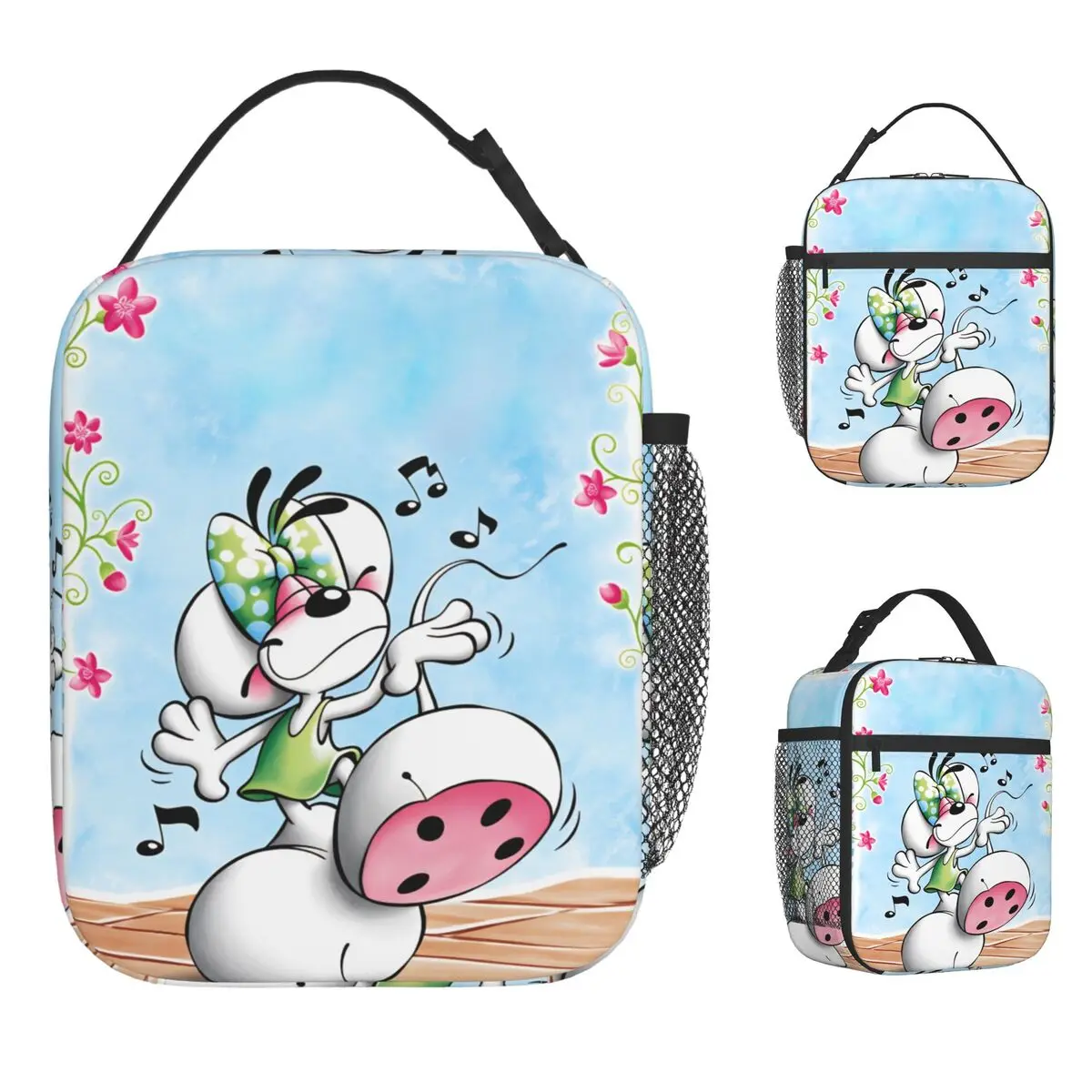 Cartoon Diddl Diddlina Lunch Bag Child Custom Lunch Box Casual Travel Cooler Bag Portable Insulated Oxford Thermal Tote Handbags