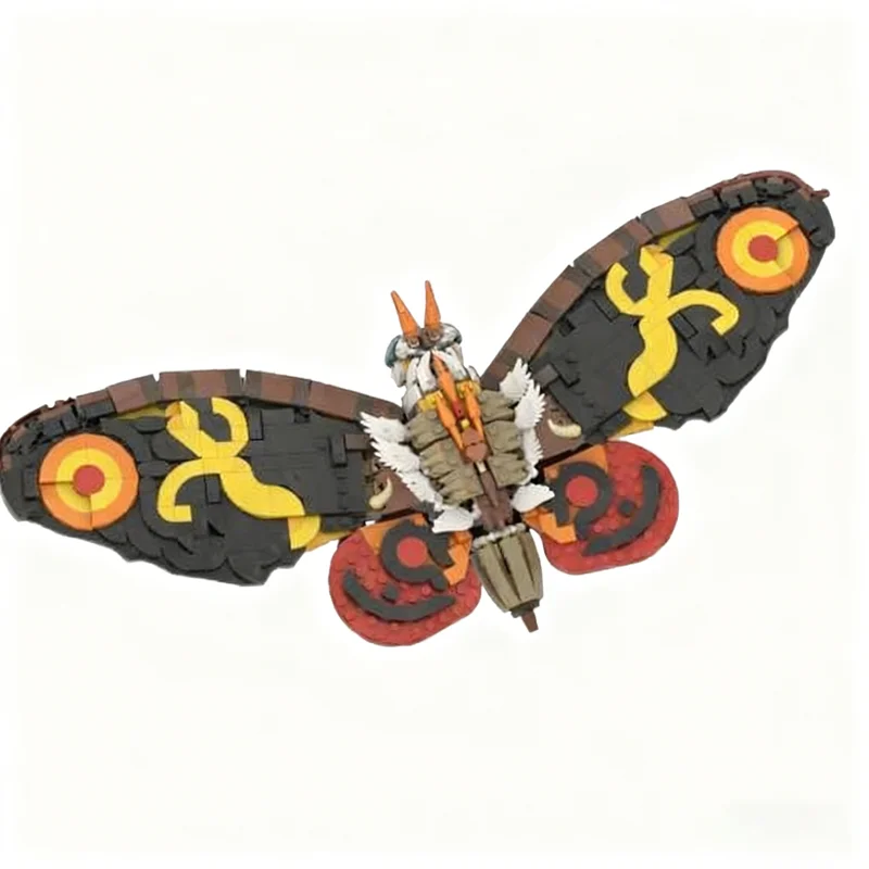 1445 قطعة MOC Mothra Queen الوحوش نموذج اللبنات ألعاب البناء الإبداعية لتقوم بها بنفسك التعليم هدية الكريسماس فكرة
