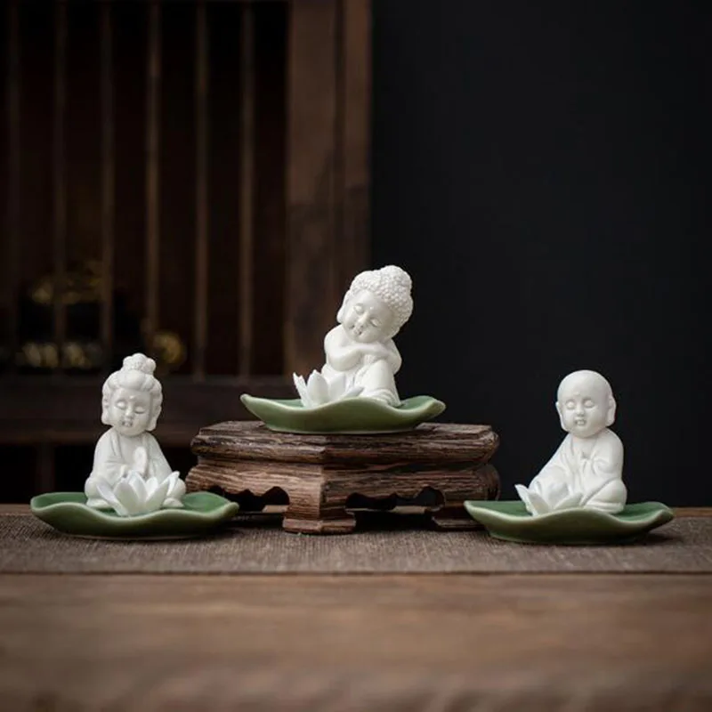 

Мини-Чан Монах, сандаловая палочка, держатель для благовоний, креативная ароматическая курильница, чайная горелка для ароматерапии для домашних животных, домашний декор