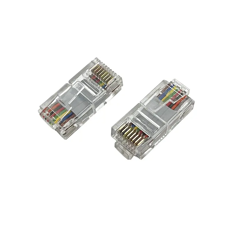 

10PCS RJ45 inverter panel connection head 8P8C, bidirectional crystal head with buckle operation control panel adapter