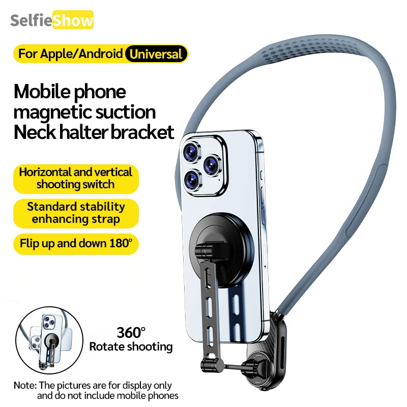 

SCS-NH003 Neck Mount Magnetic Mobile Holder Neck Hanging Phone Stand Hanging Bracket for IPhone HUAWEI XIAOMI Phone Accessories