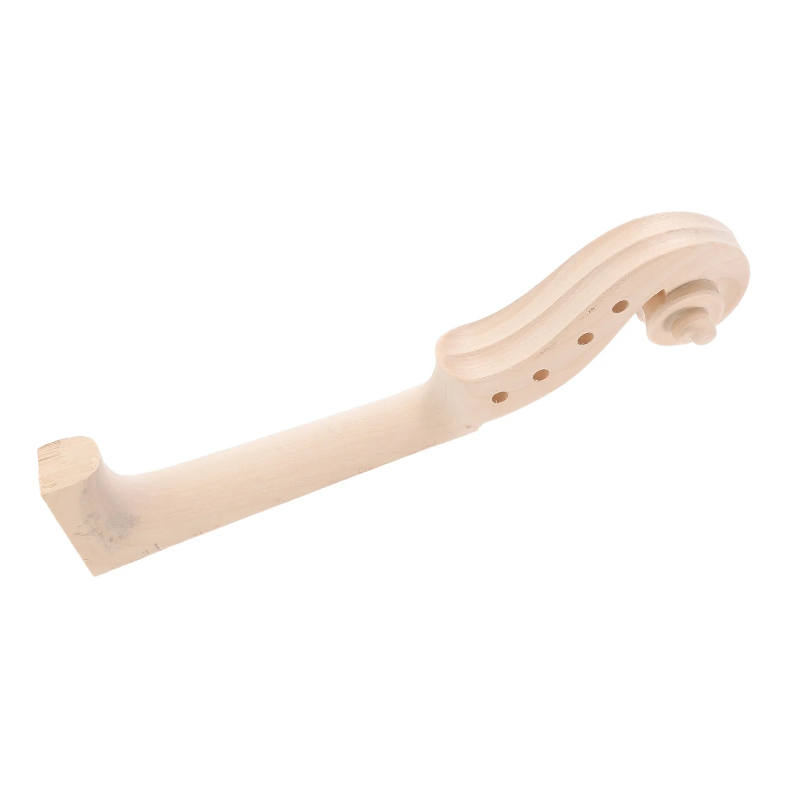 4 4 Violin Neck Blank Maple Unfinished Headstock for Violin Making Repair Replacement Luthier Parts Scroll Carving Accessories