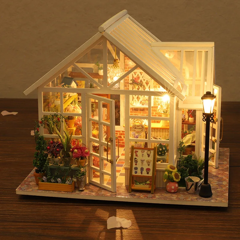

DIY Mini House M009 Sosa Flower Shop - 3D Stereo Miniature Scene House Model, Decorative Ornament Toy