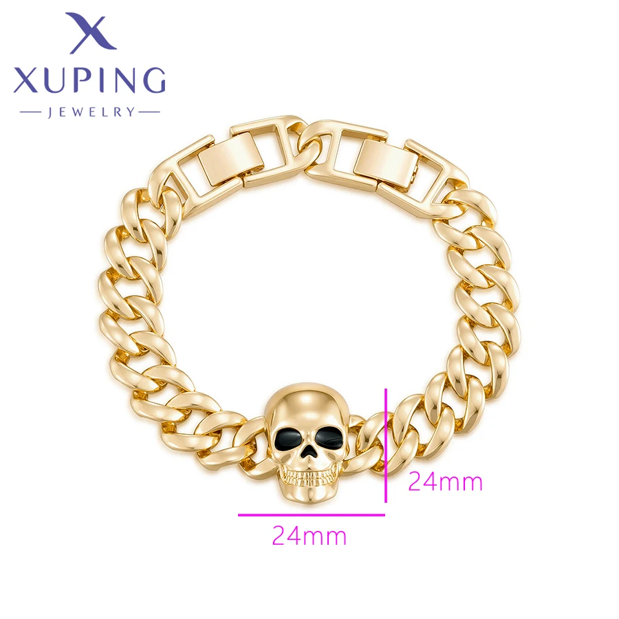 Xuping Jewelry New Arrival 19cm Trendy Charm Fashion Style Bracelets for Women Men with Light Gold Color X001102167