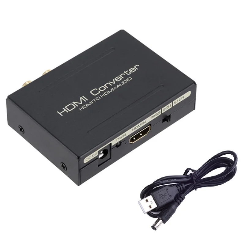 HDMI Converter 4K HDMI Audio Extractor Splitter HDMI to HDMI+ Audio ( SPDIF + RCA L/R Stereo ) Converter for PS4 Xbox DVD HDTV view 6